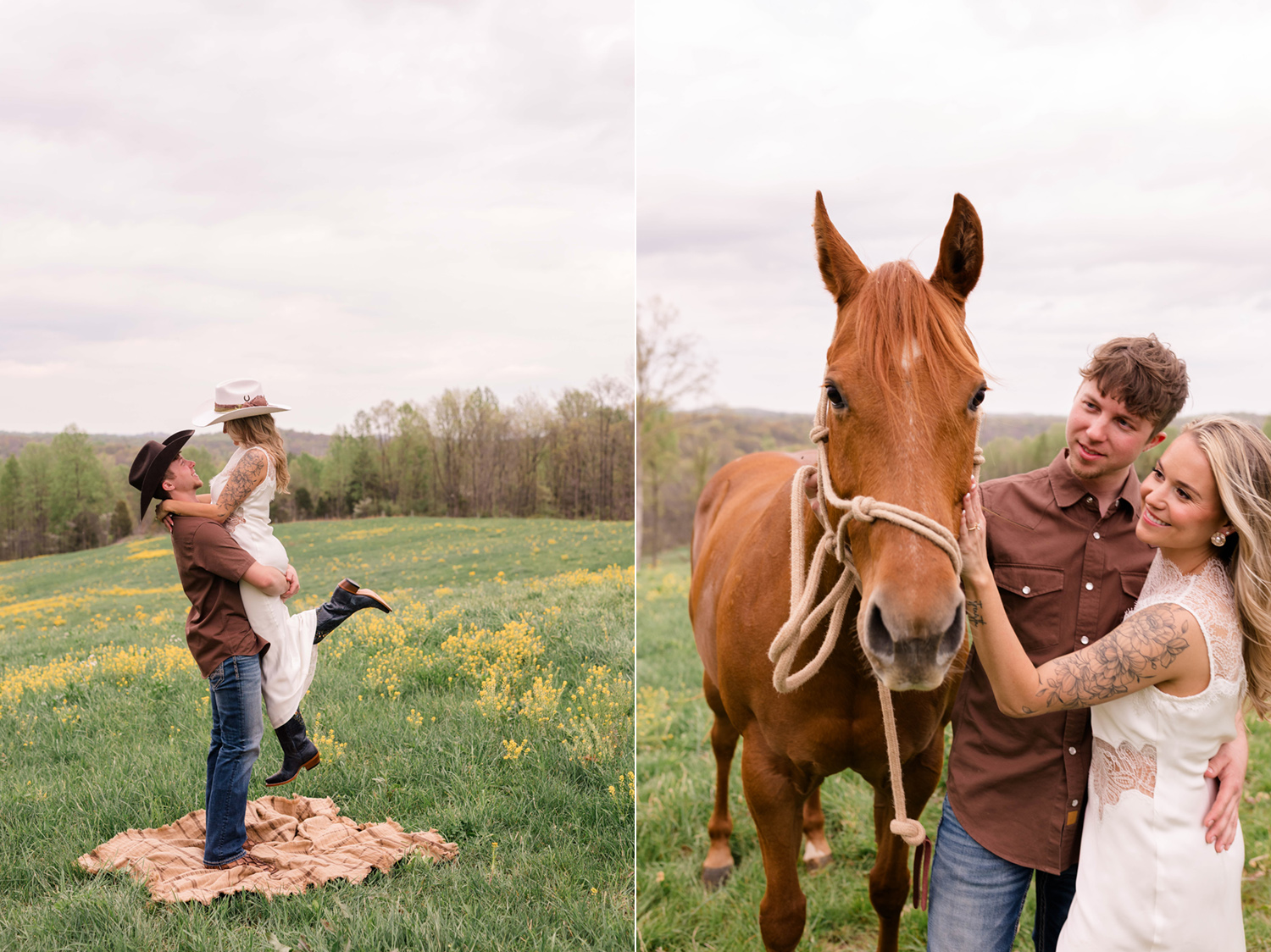 Summer and Tucker's Horse Engagement Session